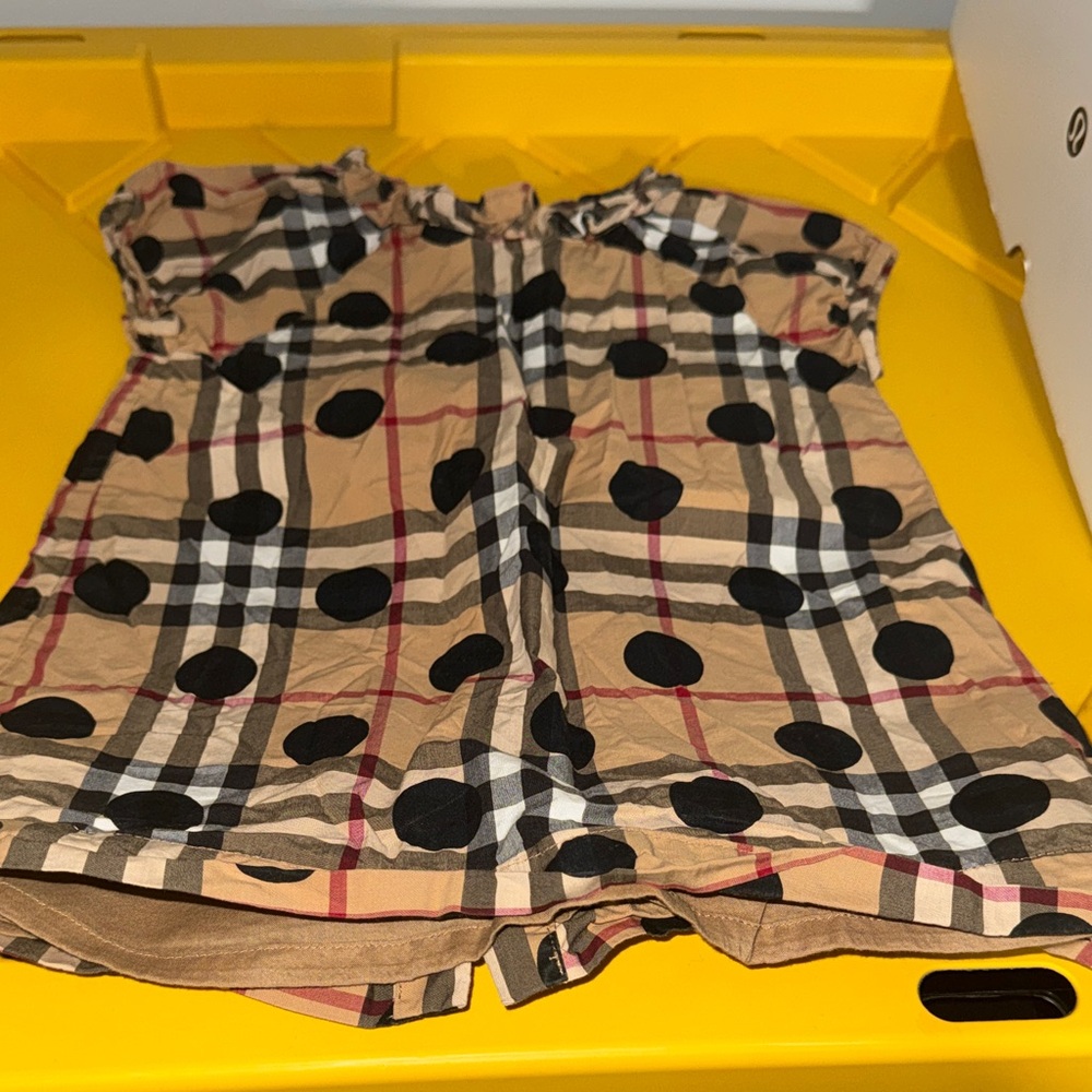 Authentic Burberry Beige and Black Patterned Dress